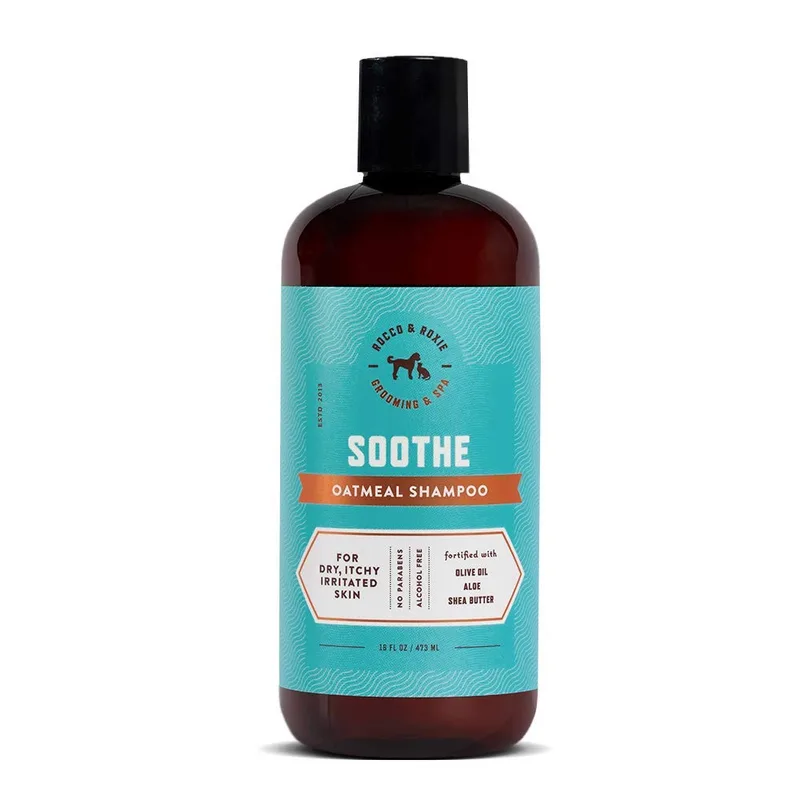 Rocco and Roxie Soothe oatmeal dog shampoo for sensitive skin