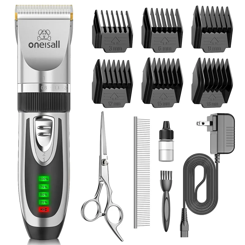 oneisall 2-Speed Quiet dog grooming kit for small poodles