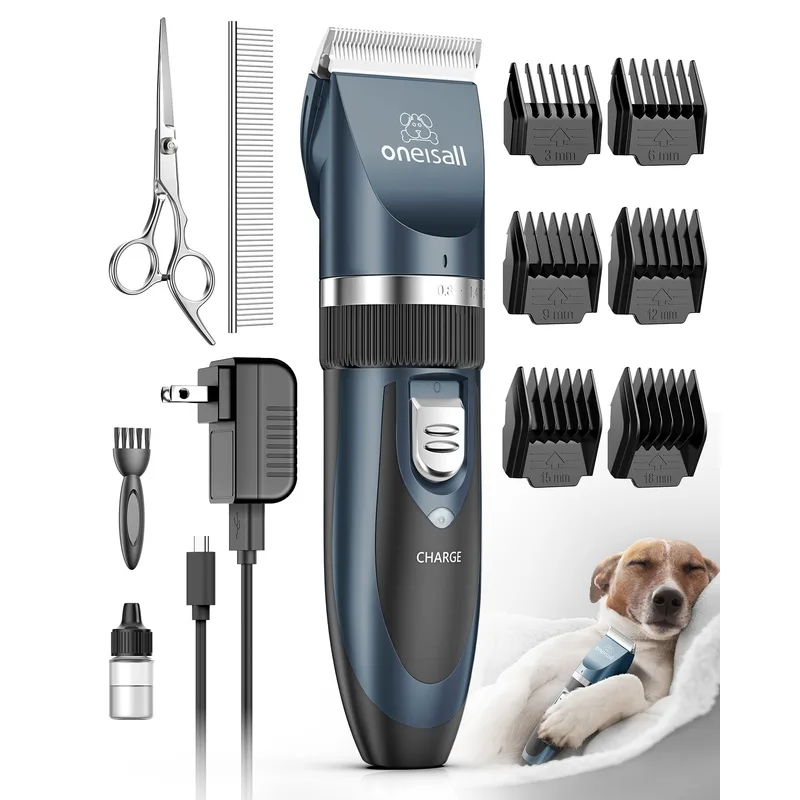 oneisall Low Noise cordless dog clipper grooming kit