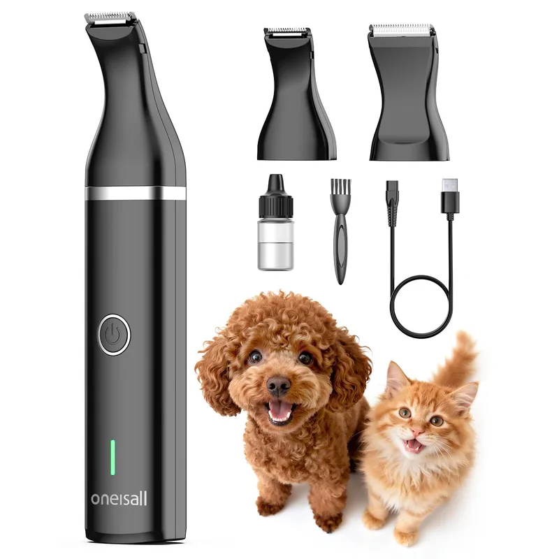 oneisall C61 double-blade small pet grooming trimmer for faces and paws