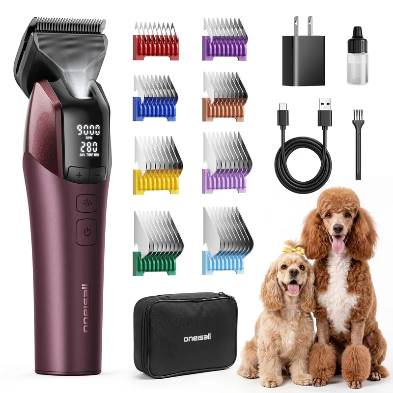 oneisall PC19 professional 9000 RPM dog clipper with DLC blade
